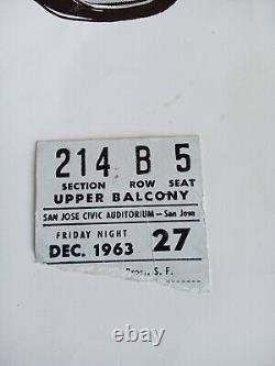 Ray Charles 1963 concert memorabilia & ticket stub