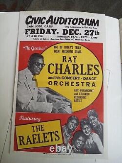 Ray Charles 1963 concert memorabilia & ticket stub