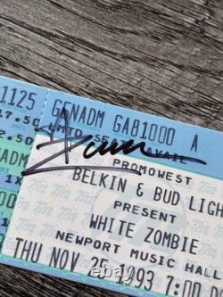 Rob Zombie SIGNED AUTOGRAPHED Ticket Stub 1993 + Guitar Pic From The Concert