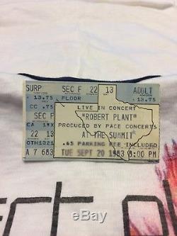 Robert Plant vintage concert tee & ticket stub 1983 US tour NEVER WASHED/WORN