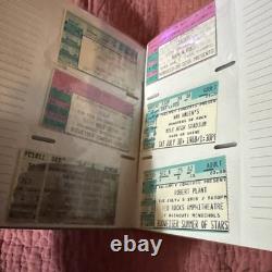 Rock Concert And Sports Ticket Stubs With Ticket Stub Book 80's-90's