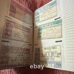 Rock Concert And Sports Ticket Stubs With Ticket Stub Book 80's-90's