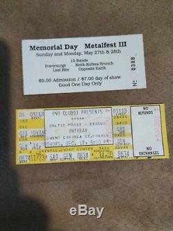 Rock and metal concert ticket stubs from 1970s to 1990s. 40 tickets awesome lot