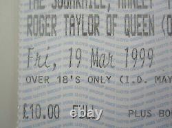Roger Taylor (Queen) 1999 Sugarmill Stoke-on-Trent UK Tour Concert Ticket Stub