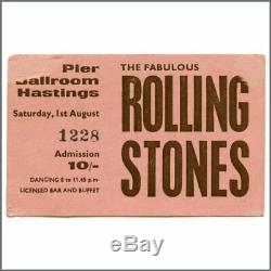 Rolling Stones 1964 Hastings Pier Ballroom Concert Ticket Stub (UK)