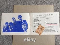 Rolling Stones 1964 Original Uk Concert Programme+ticket Stubcaird Hall Dundee