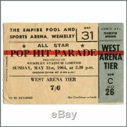 Rolling Stones 1964 Ready Steady Go Mod Ball Wembley Concert Ticket Stub (UK)