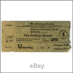 Rolling Stones 1965 Berlin Concert Ticket Stub Germany