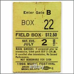 Rolling Stones 1966 Forest Hills New York Concert Ticket Stub (USA)