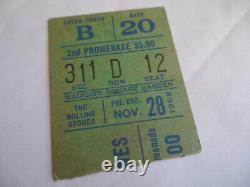 Rolling Stones 1969 Concert Ticket Stub Nyc Ex+