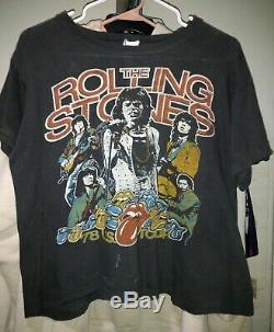 Rolling Stones 1978 NEW ORLEANS Concert T-SHIRT, TICKET STUB, PROGRAM, TOUR PIN