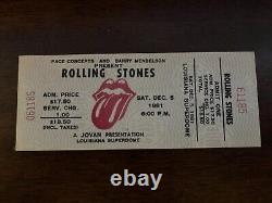 Rolling Stones 1981 Original Uncut Louisiana Superdome concert ticket- Mint