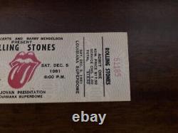 Rolling Stones 1981 Original Uncut Louisiana Superdome concert ticket- Mint