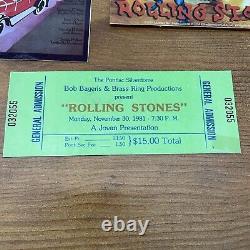 Rolling Stones 1981 Pontiac Silverdome Original Concert Ticket Stub Photos Pin