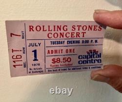 Rolling Stones Concert Ticket Stub, July 1, 1975, Capital Centre