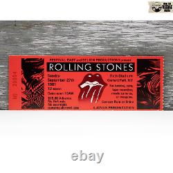 Rolling Stones Concert Ticket Stub. September 27th 1981 Rich Stadium