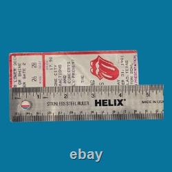 Rolling Stones Halloween 1981 Ticket Stub Cotton Bowl Dallas Rainstorm Concert