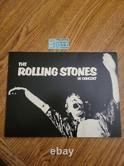 Rolling Stones July 1972 Indianapolis concert ticket stub + Tour Program ex cond