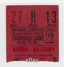 Rolling Stones Stevie Wonder -6-22-72 Kansas City concert ticket stub 1972