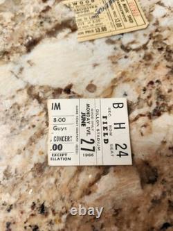 Rolling Stones Ticket Stub June 27 1966 Dillon Stadium Hartford Iconic Concert