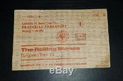 Rolling Stones concert ticket stub FESTHALLE FRANKFURT 30 SEPT. 1973