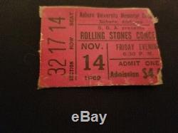 Rolling stones 1969 Concert Ticket Stub at Auburn Univ