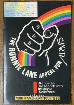 Ronnie Lane's Appeal Concert Program And Ticket Stub