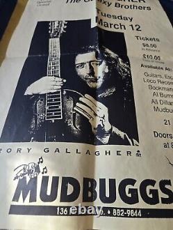 Rory Gallagher Autograph with concert poster and ticket stub