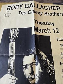 Rory Gallagher Autograph with concert poster and ticket stub