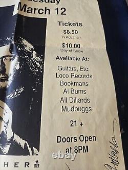 Rory Gallagher Autograph with concert poster and ticket stub