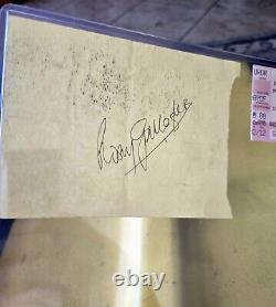 Rory Gallagher Autograph with concert poster and ticket stub