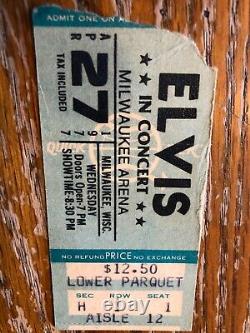 Row 1 Seat 1 Elvis Presley 1977 April 27 Milwaukee WI CONCERT TICKET STUB