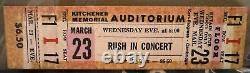 Rush 1977 All The Worlds A Stage Concert Ticket Full Stub