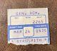 Rush/aerosmith Rare Concert Ticket Stub Fort Wayne, In 03/26/1975