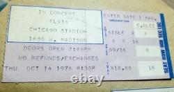 SET OF 2 (TWO) Elvis Presley 1976 Chicago Stadium Concert Ticket Stubs 10/14/76