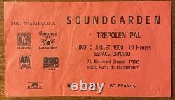 SOUNDGARDEN Espace Ornano PARIS France 1990 CONCERT TICKET STUB Chris Cornell