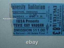 STEVIE RAY VAUGHAN 1986 Concert Ticket Stub BLOOMINGTON Indiana I. U. MEGA RARE