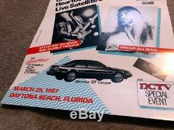 STEVIE RAY VAUGHAN GREGG ALLMAN Concert Ticket Stub Poster March 25 1987 FLORIDA