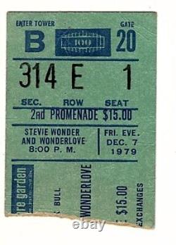 STEVIE WONDER Signed Autographed 1979 New York MSG Concert Ticket with JSA LOA