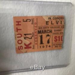 SUPER RARE ELVIS PRESLEY Concert Ticket Stub 74 Memphis, TN Mid South Coliseum