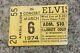 Super Rare Elvis Presley Concert Ticket Stub 74 Montgomery Al Garrett Coliseum