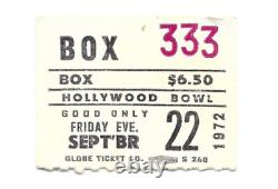 Scarce Pink Floyd Dark Side Of The Moon Hollywood Bowl Concert Stub 9/22/1972