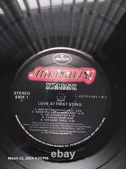 Scorpions Love At First Sting 1984 Vinyl Album + Concert Ticket Stub RARE