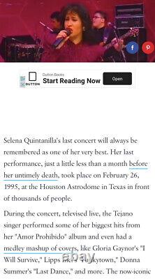 Selena Final Live Televised Concert Full Ticket 1995 Houston Rodeo 2/26 Pop1 Psa