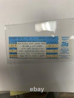 Selena Quintanilla & Los Dinos Full Concert Ticket PASSED BEFORE CONCERT RARE