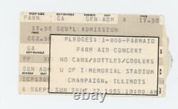 Sep 22 1985 FARM AID 1 VAN HALEN BOB DYLAN Concert Ticket Stub CHAMPAIGN ILL