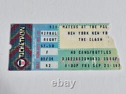 Sept. 21, 1979 The Clash Live at the Palladium Concert Ticket Stub New York