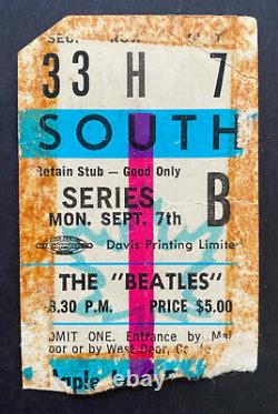 September 7th 1964 Beatles Maple Leaf Gardens Toronto VTG Concert Ticket Stub