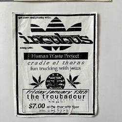 Signed Incubus Concert set lists/show Schedule Ticket Stub Flyer VIP Pass Lot