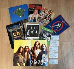Skid Row LA Guns Japan Concert Pamphlet Ticket Stub Flyer Rock Paper Lot Used